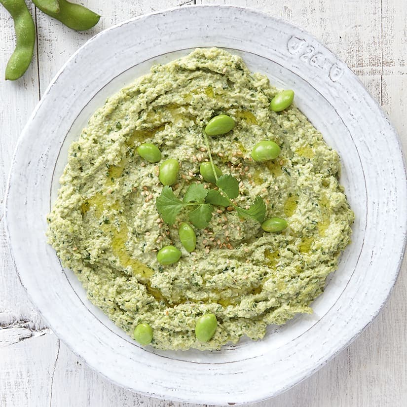 Hummus d’edamames au gingembre