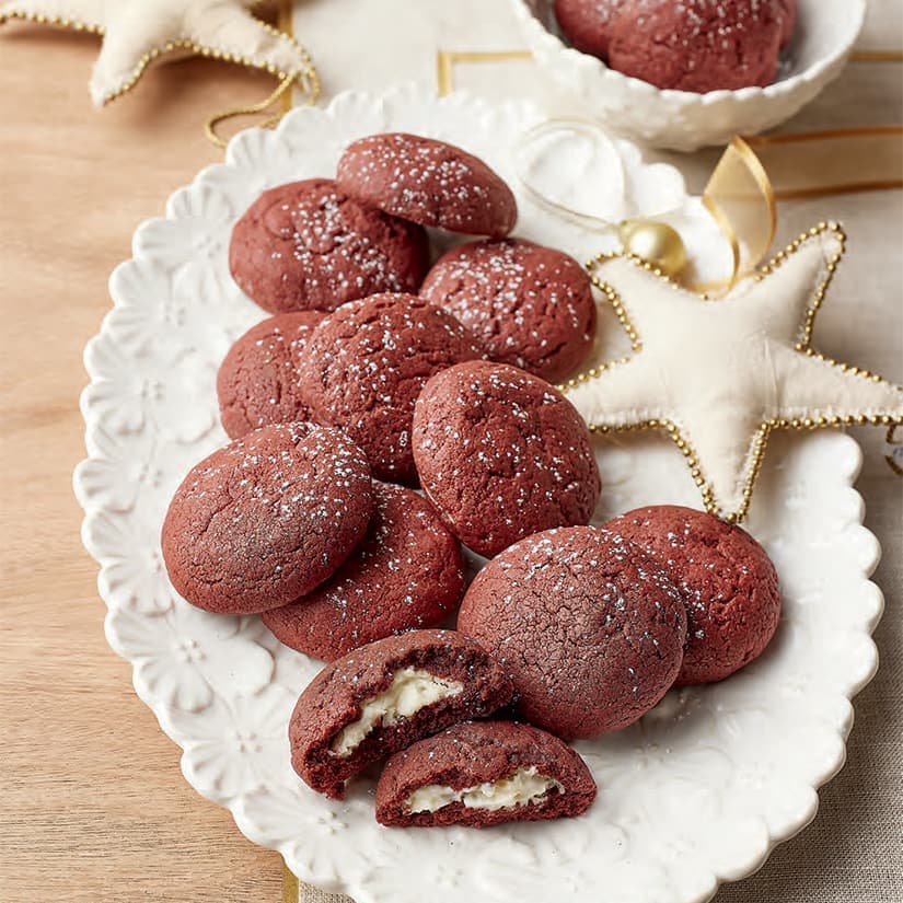 Biscuits red velvet au fromage à la crème