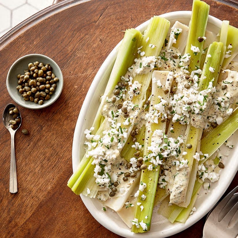 Poireaux sauce gribiche