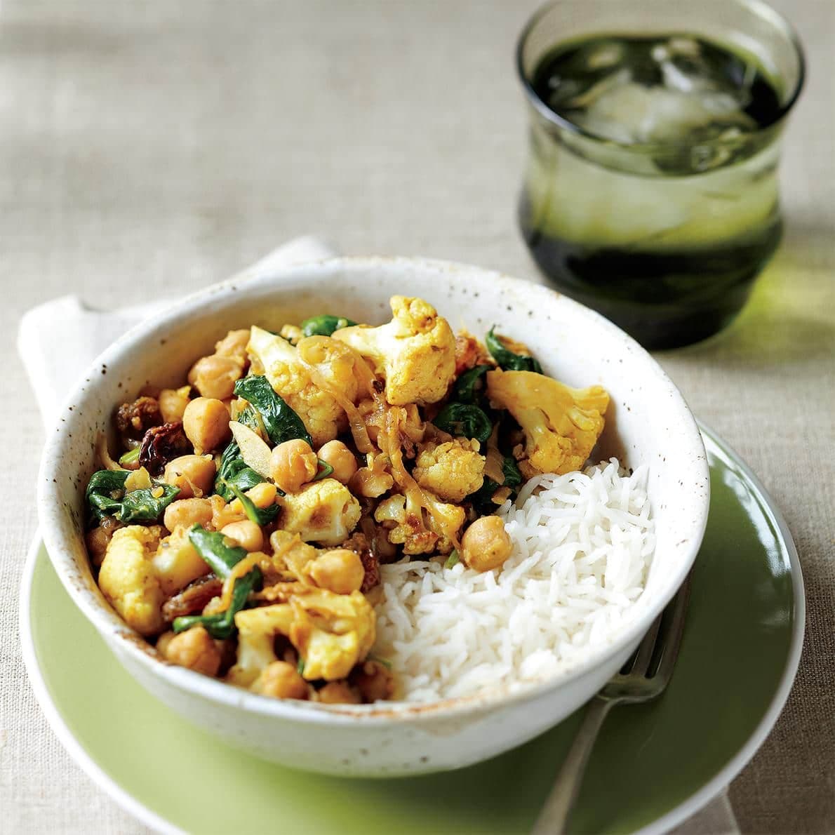 Cari de chou-fleur aux pois chiches