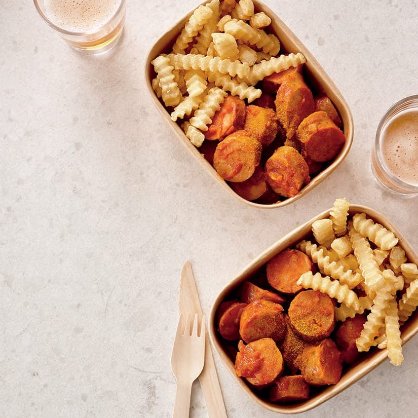 Saucisses-frites à la berlinoise