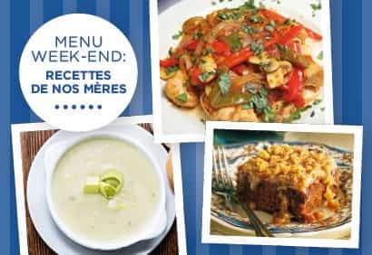 Menu week-end – Recettes de nos mères