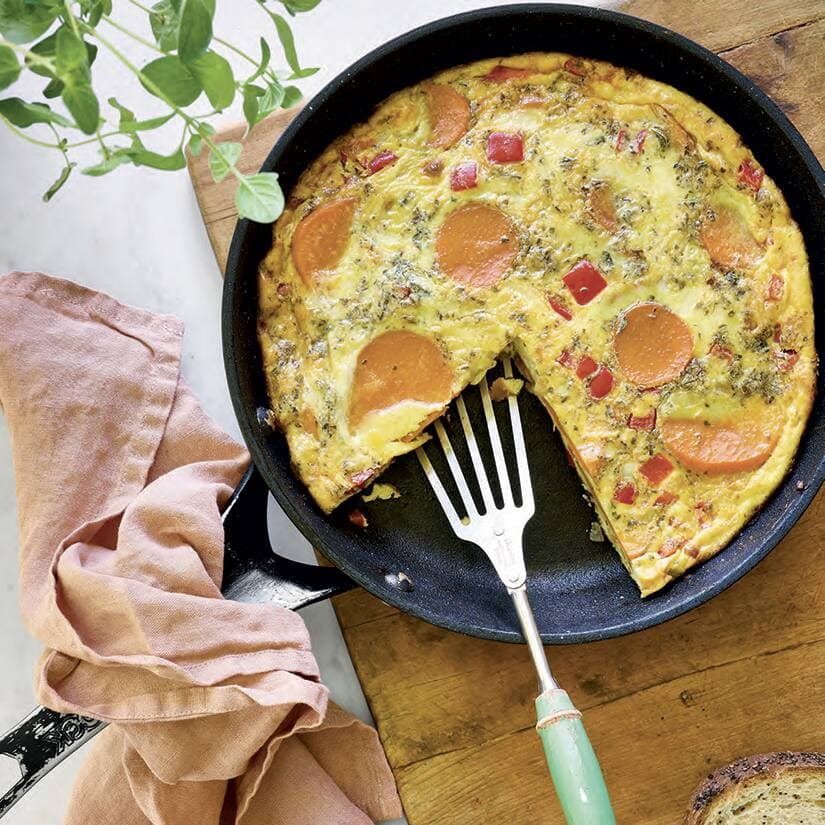 Omelette espagnole à la patate douce