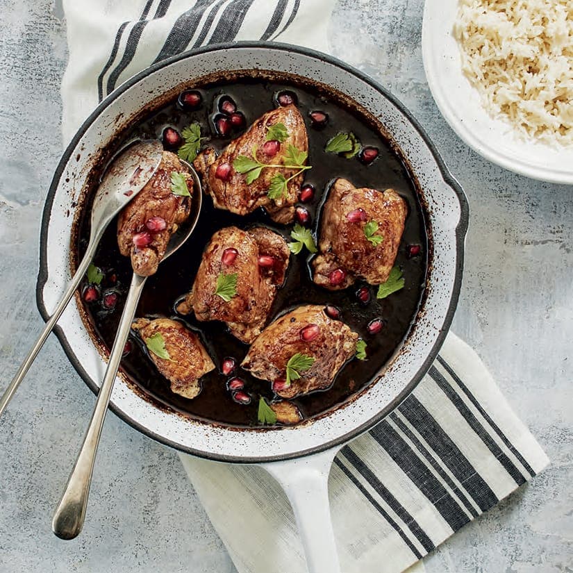 Poulet balsamique et grenade