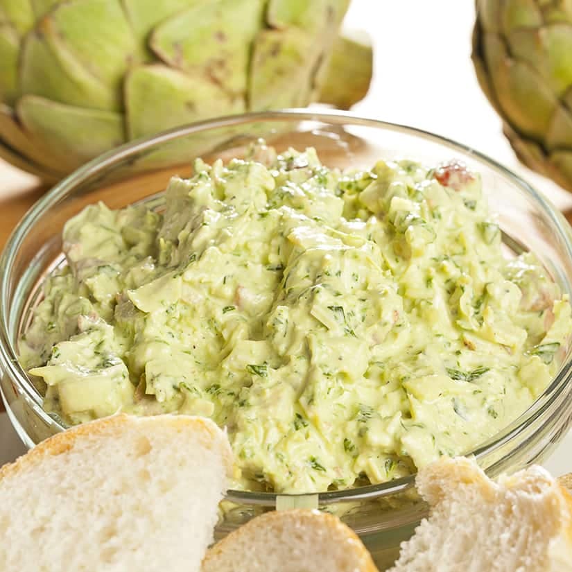 Trempette crémeuse aux artichauts