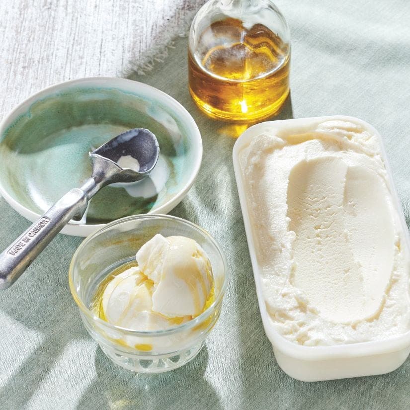 Glace à la ricotta et à l’huile d’olive