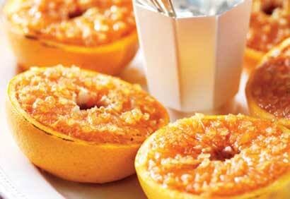 Pamplemousses grillés au sucre épicé