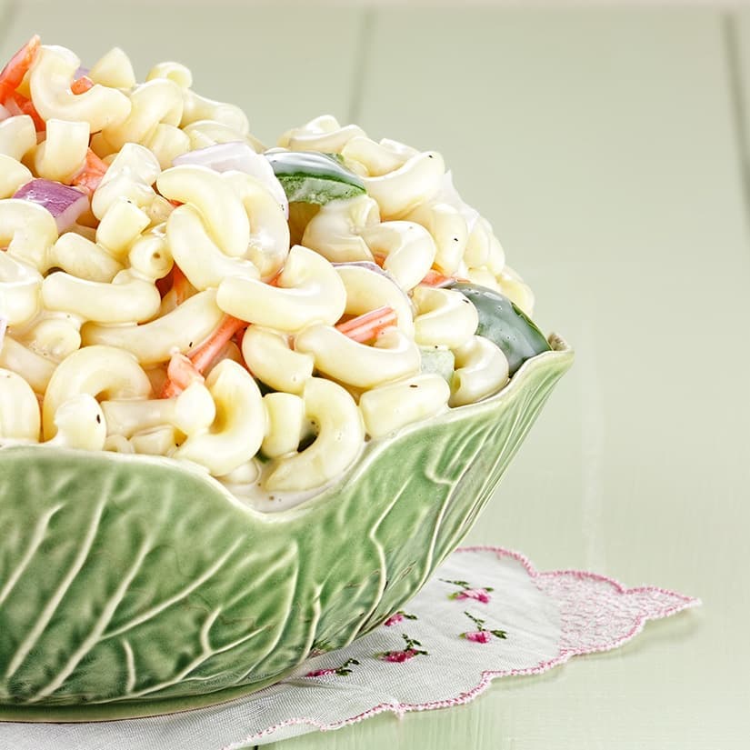 Salade de macaronis, jambon et fromage