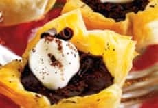 Mini-tartelettes au chocolat et à la crème