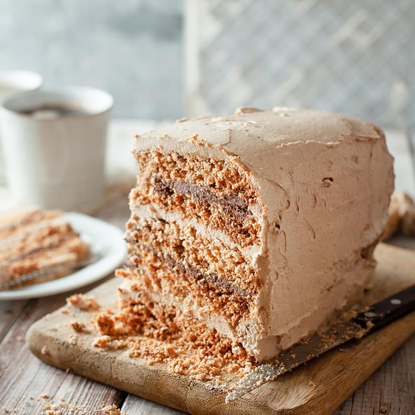 Dacquoise aux pacanes et au café