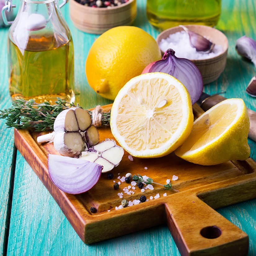 Vinaigrette au citron et à l’oignon rouge