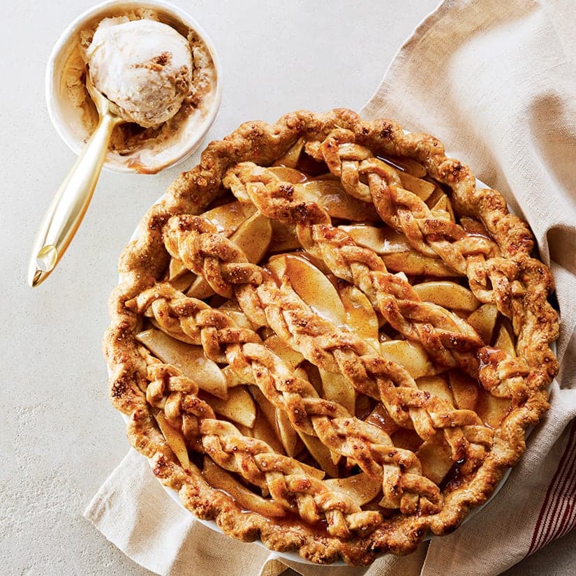 Tarte aux pommes avec croûte au cheddar