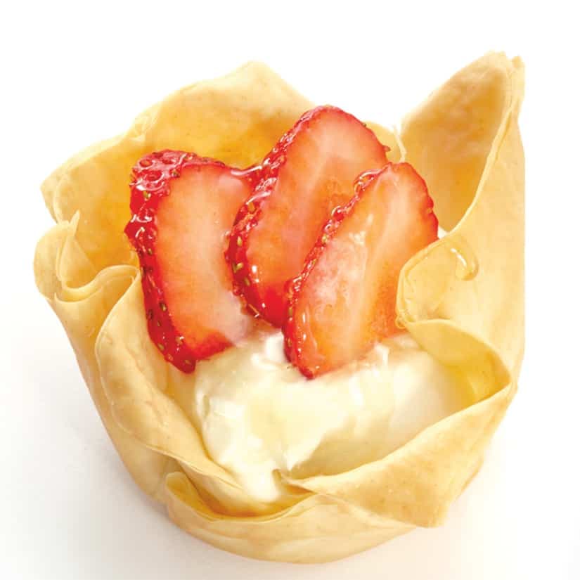 Coupelles au fromage et aux fraises