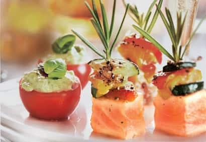 Bouchées de saumon à la ratatouille