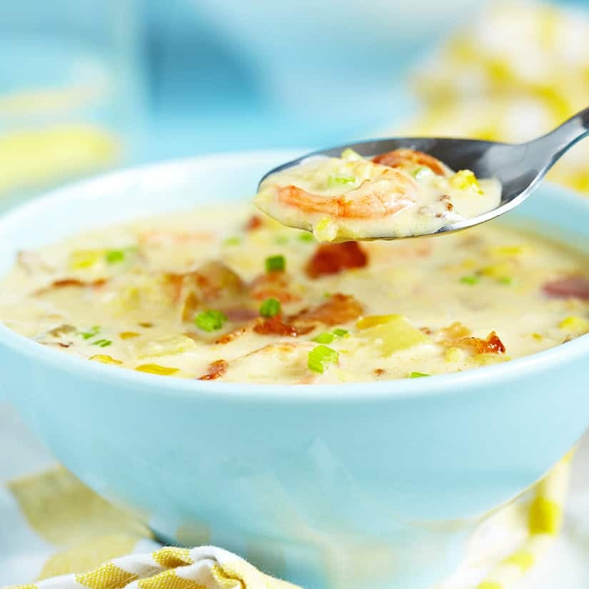 Chaudrée de crevettes et de poisson