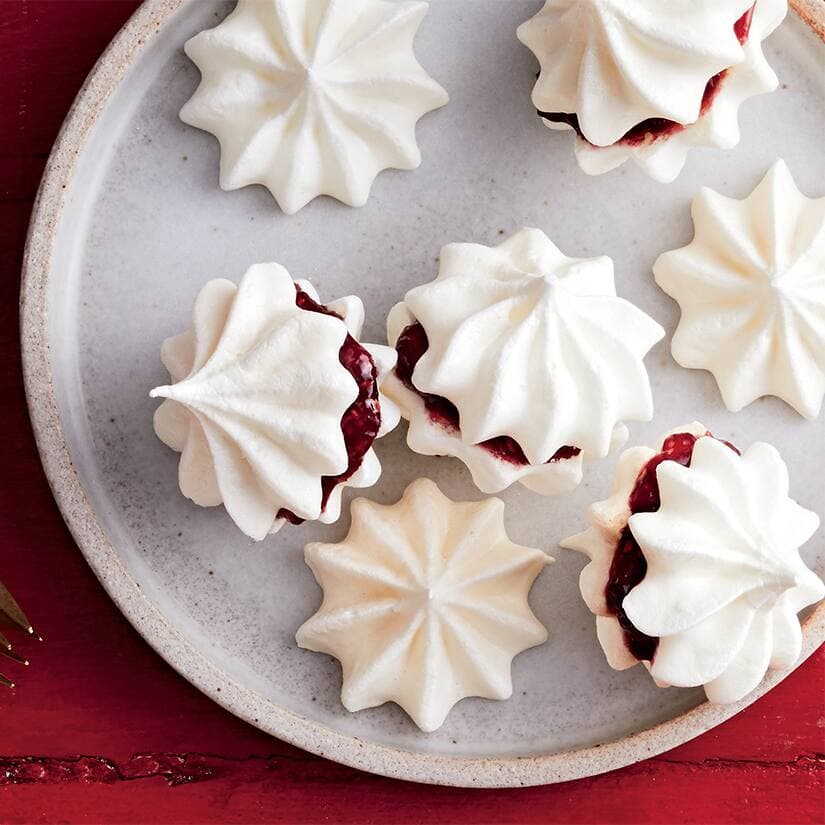 Minipavlovas aux petits fruits