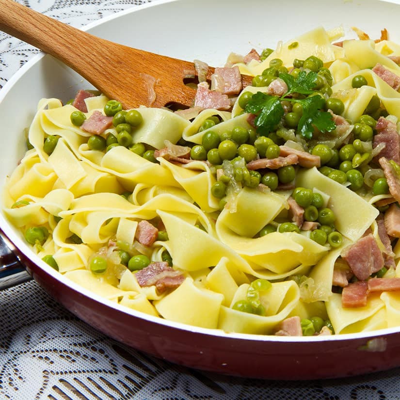 Sauce au prosciutto et aux petits pois