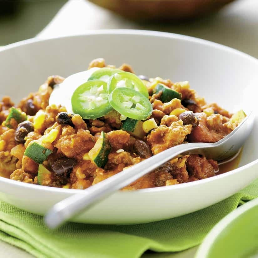 Chili au dindon et aux haricots noirs