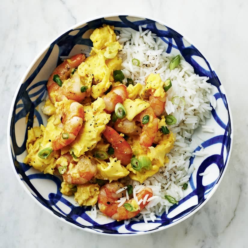 Oeufs brouillés aux crevettes