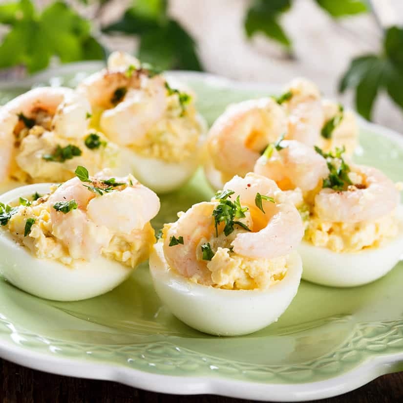 Oeufs farcis aux crevettes