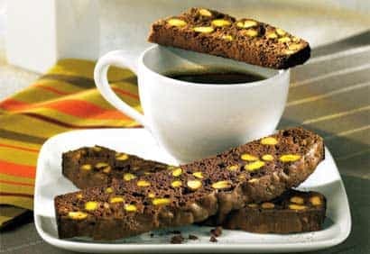 Biscottis chocolatés aux pistaches