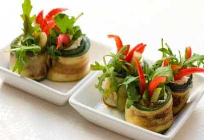 Roulades de courgettes aux noix