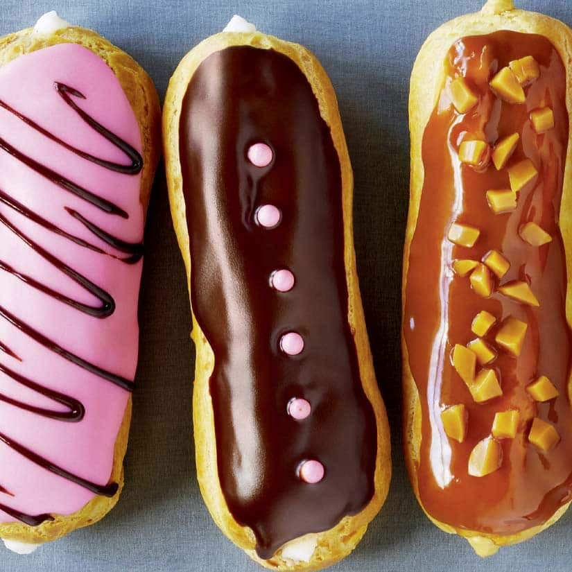 Éclairs mascarpone, glace chocolat