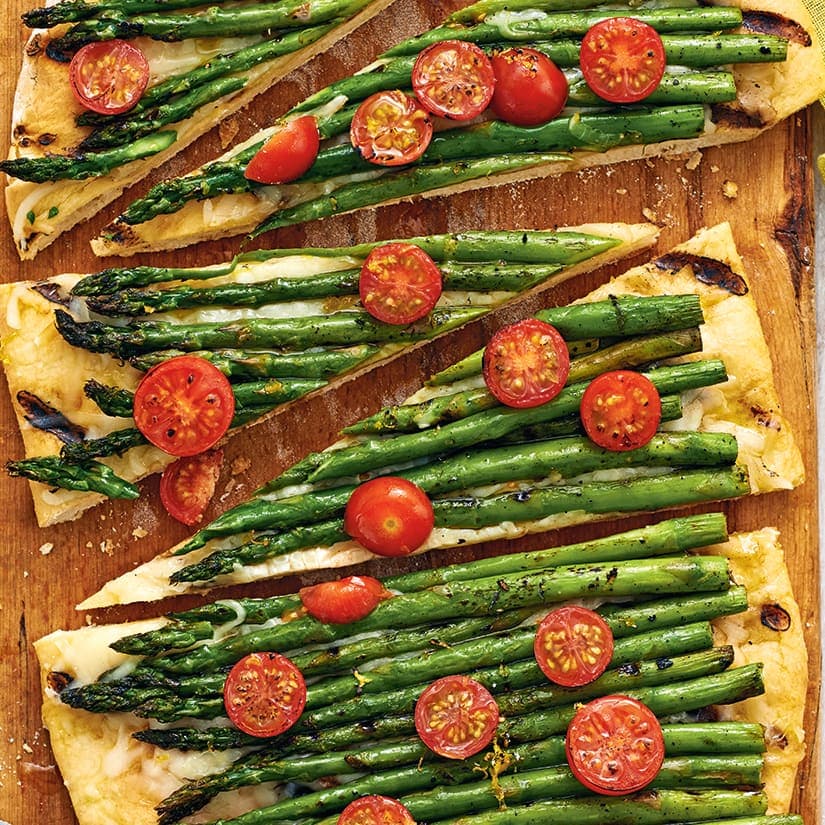 Pizza aux asperges