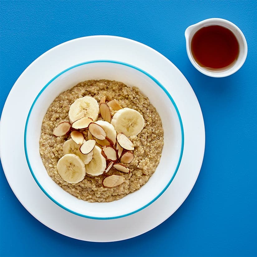 Gruau de quinoa bananes et amandes