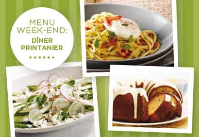 Menu week-end – dîner printanier