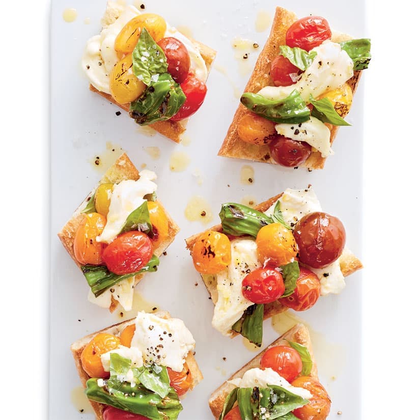 Tartines grillées façon caprese