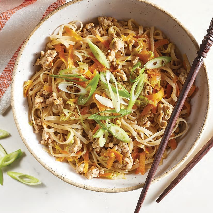 Nouilles au porc façon pâtés impériaux