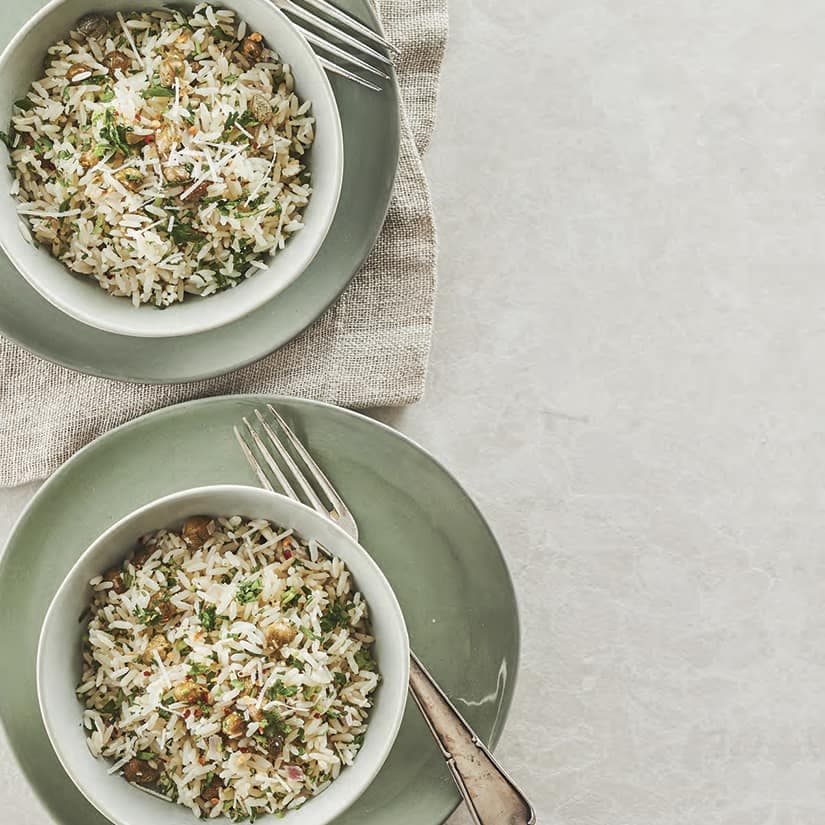 Riz aux câpres et au citron