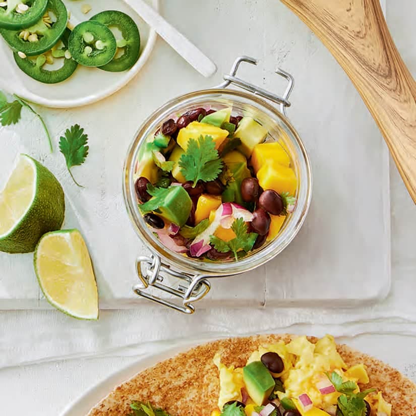 Salsa à l'avocat et à la mangue