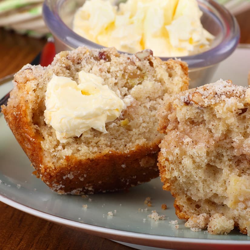 Muffins aux pommes et au miel
