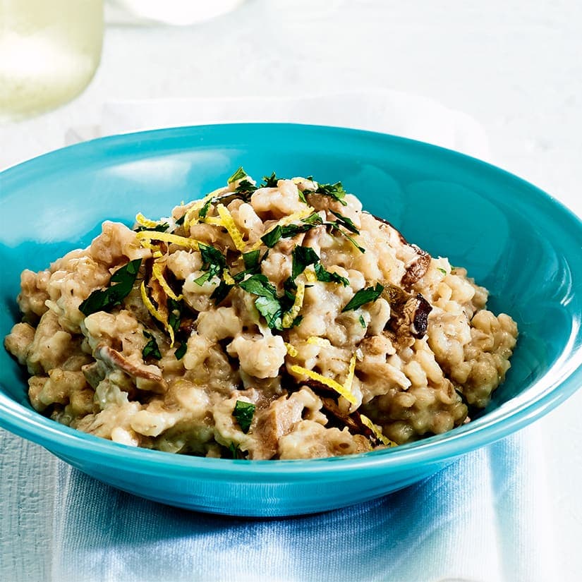 Risotto d'orge aux champignons