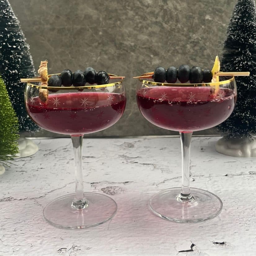 «Noël bleu», cocktail sans alcool impressionnant