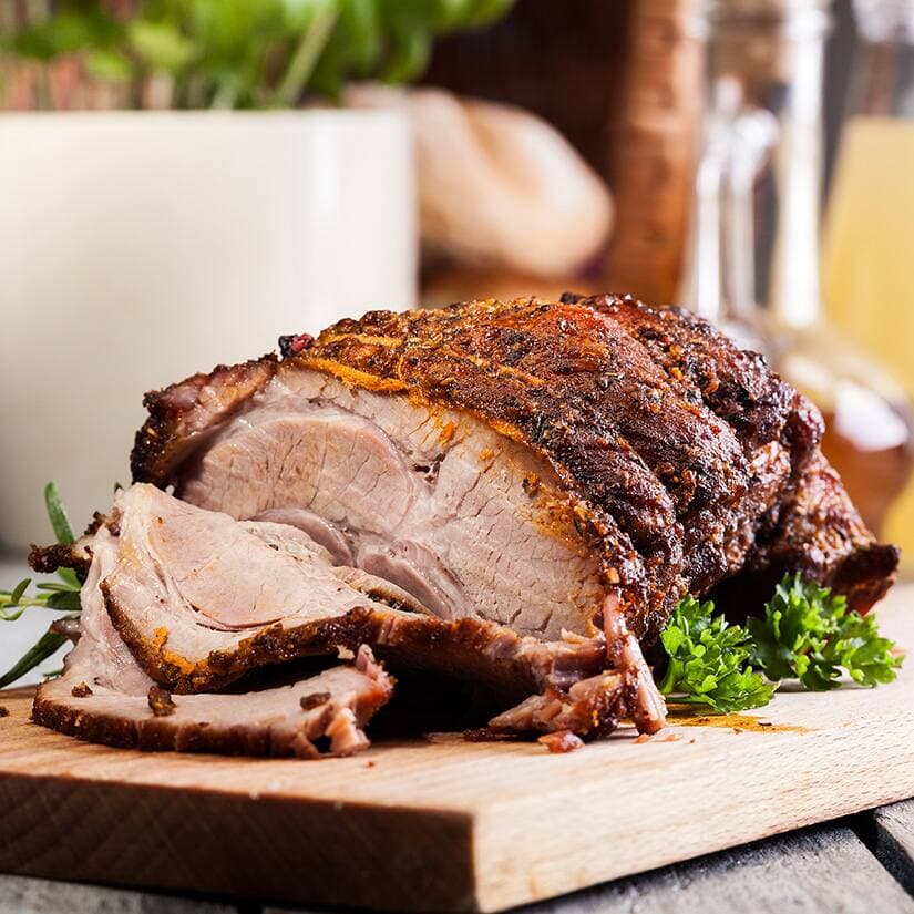 Rôti de longe de porc à l'ail et à la sauge