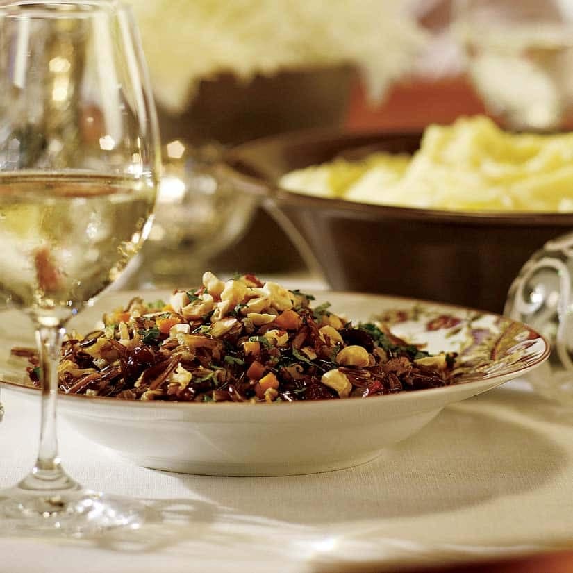 Pilaf de riz sauvage aux noisettes