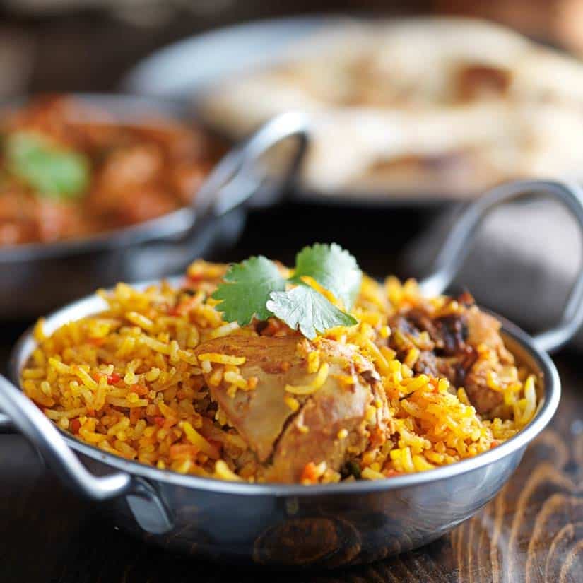 Riz au poulet biryani