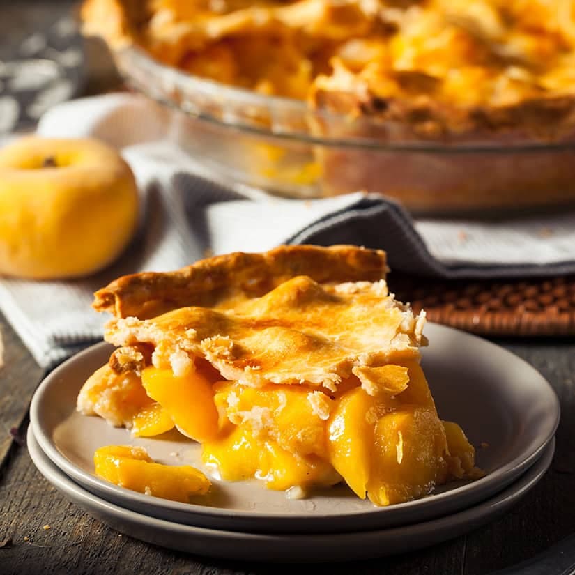 Tarte aux pêches classique
