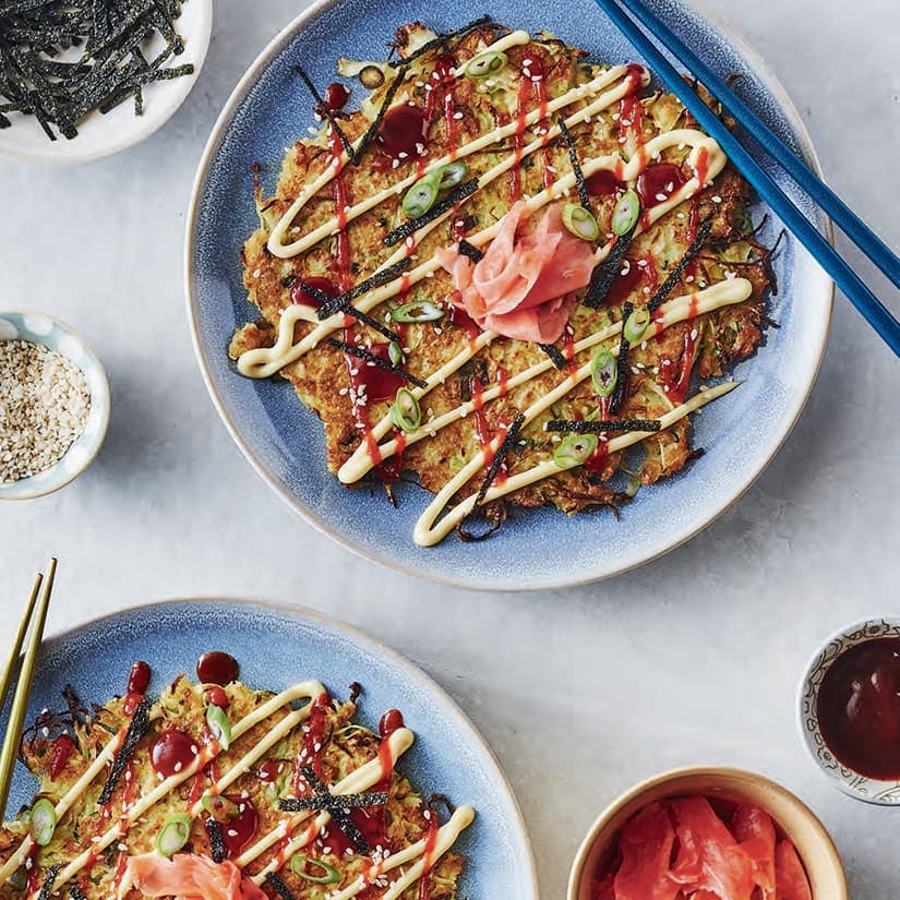 Crêpes japonaises aux œufs (okonomiyaki)