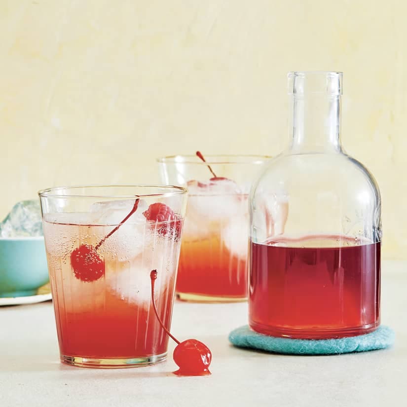 Shrub aux cerises et aux framboises