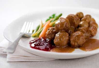 Boulettes de boeuf et légumes à l'orange