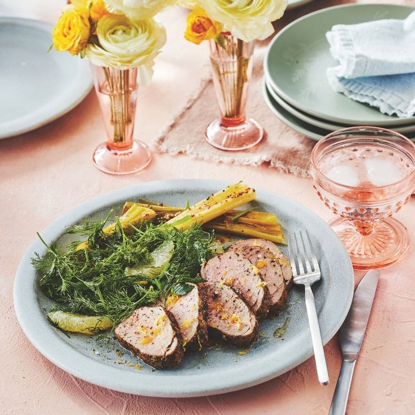 Filets de porc aux herbes et suprêmes de citron