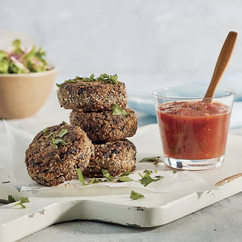 Croquettes de haricots noirs
