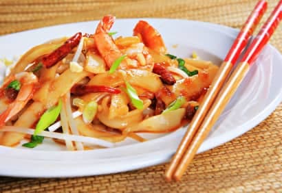 Sauté de crevettes aux haricots de soja