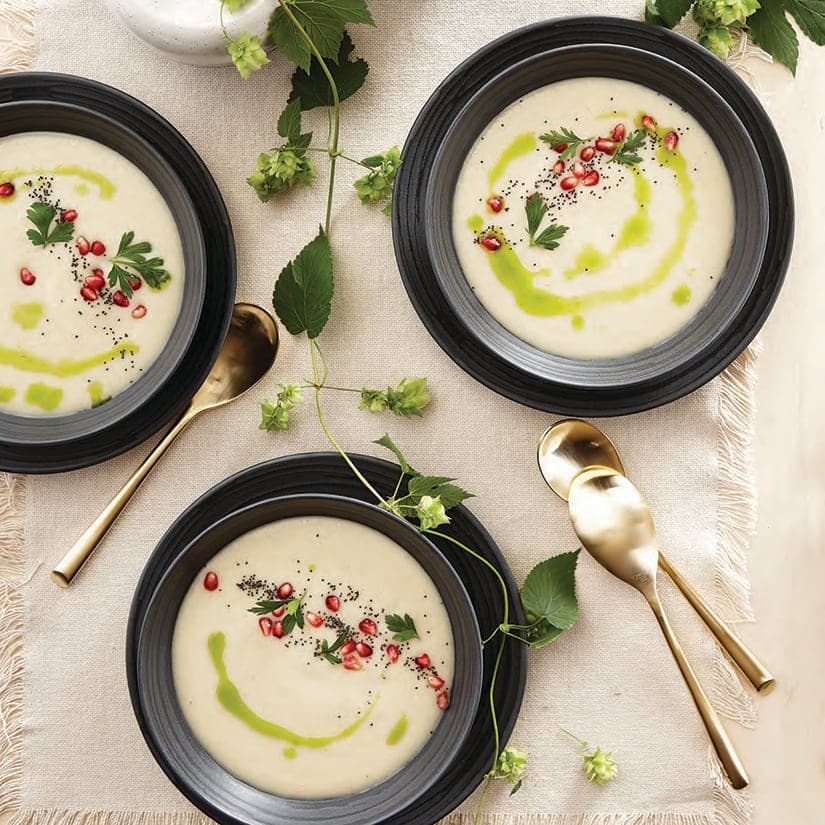 Velouté de topinambours et de pommes de terre