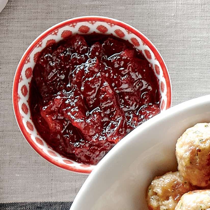 Sauce aux canneberges