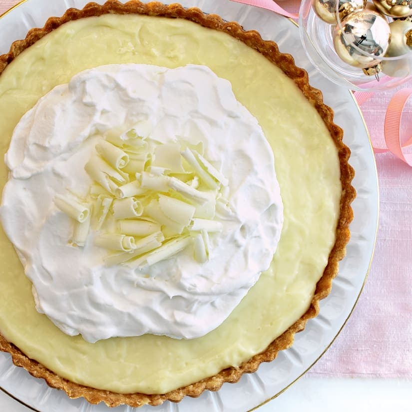 Tarte à la crème de coco et au chocolat blanc